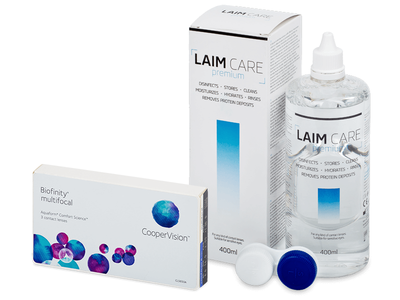Biofinity Multifocal (3 läätse) + Laim Care 400ml