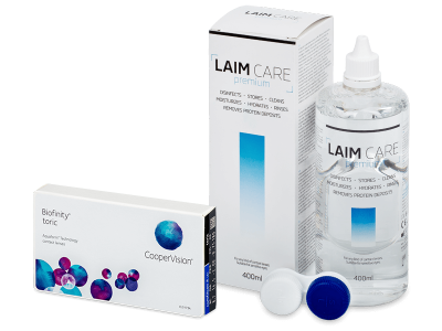 Biofinity Toric (3 läätse) + Laim Care 400ml