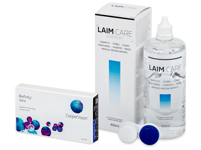Biofinity Toric (3 läätse) + Laim Care 400ml