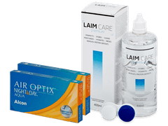 Air Optix Night and Day Aqua (2x3 läätse) + Laim Care läätsevedelik 400 ml
