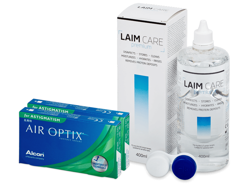 Air Optix for Astigmatism (2x3 läätse) + Laim-Care 400ml