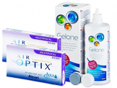 Air Optix Aqua Multifocal (2x3 läätse) + Gelone 360 ml