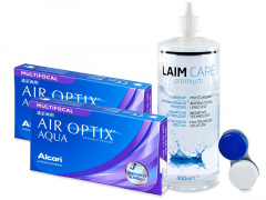 Air Optix Aqua Multifocal (2x3 läätse) + Laim-Care 400ml