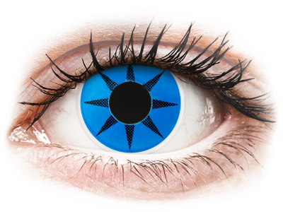 ColourVUE Crazy Lens - Blue Star - 0-tugevusega (2 läätse)
