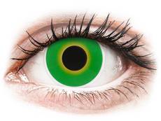 ColourVUE Crazy Lens - Hulk Green - 0-tugevusega (2 läätse)