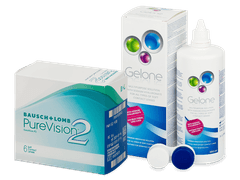 PureVision 2 (6 läätse) + Gelone läätsevedelik 360 ml