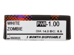 ColourVUE Crazy Lens - White Zombie - Korrigeerivad (2 läätse)