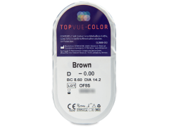 TopVue Color - Brown - 0-tugevusega (2 läätse)
