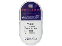 TopVue Color - Violet - 0-tugevusega (2 läätse)