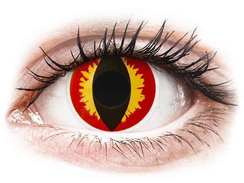 ColourVUE Crazy Lens - Dragon Eyes - Ühepäevased läätsed 0-tugevusega (2 läätse)