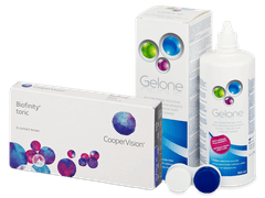 Biofinity Toric (6 läätse) + Gelone läätsevedelik 360 ml