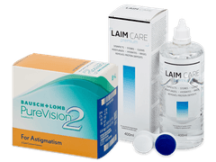 PureVision 2 for Astigmatism (6 läätse) + Laim Care läätsevedelik 400 ml