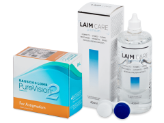 PureVision 2 for Astigmatism (6 läätse) + Laim Care 400ml