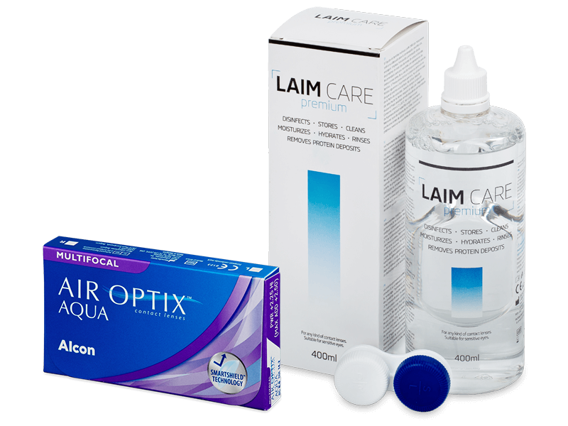 Air Optix Aqua Multifocal (6 läätse) + Laim Care 400 ml