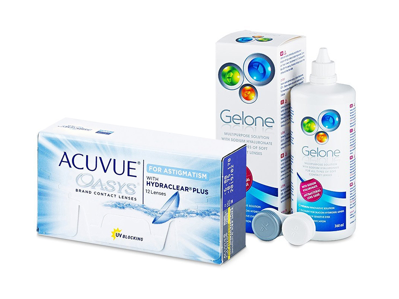 Acuvue Oasys for Astigmatism (12 läätse) + Gelone 360 ml