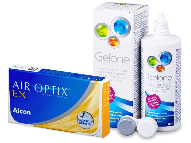 Air Optix EX (3 läätse) + Gelone 360 ml
