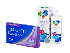 Air Optix plus HydraGlyde Multifocal (3 läätse) + Gelone 360 ml