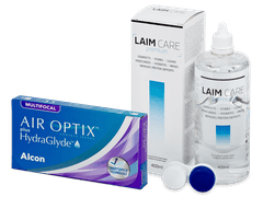 Air Optix plus HydraGlyde Multifocal (6 läätse) + Laim Care läätsevedelik 400 ml