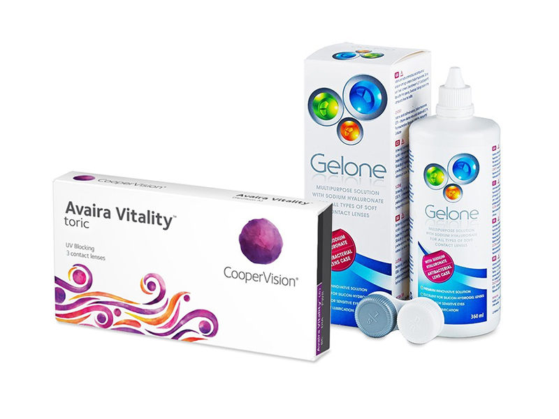 Avaira Vitality Toric (3 läätse) + Gelone 360 ml