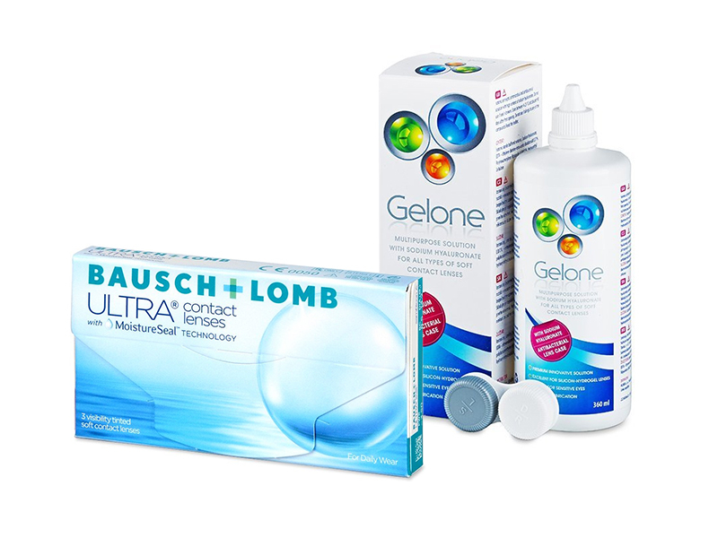Bausch + Lomb ULTRA (3 läätse) + Gelone 360 ml