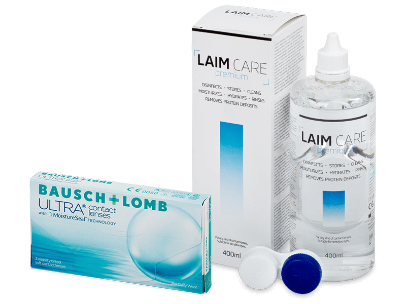 Bausch + Lomb ULTRA (3 läätse) + Laim-Care 400 ml