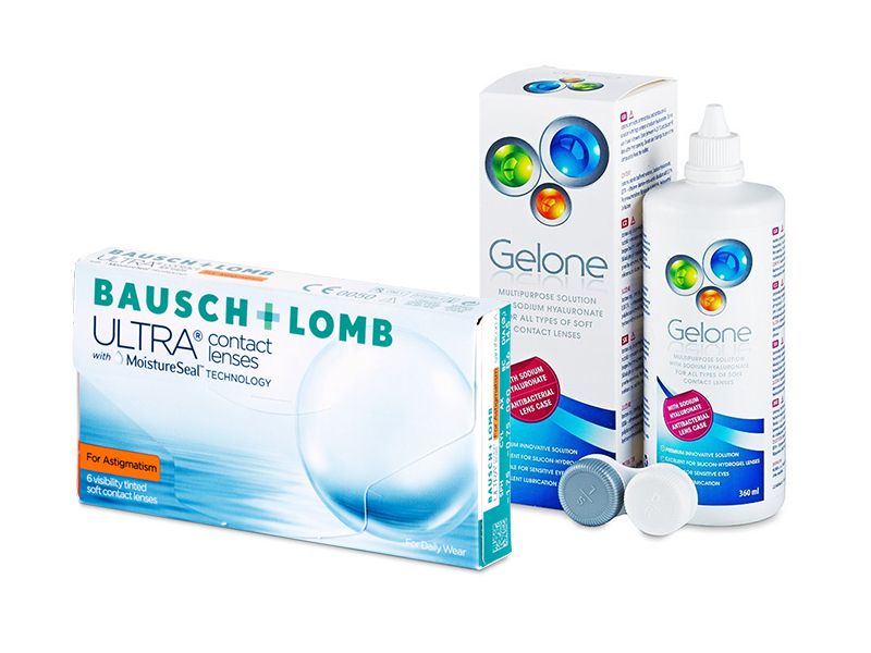 Bausch + Lomb ULTRA for Astigmatism (6 läätse) + Gelone 360 ml