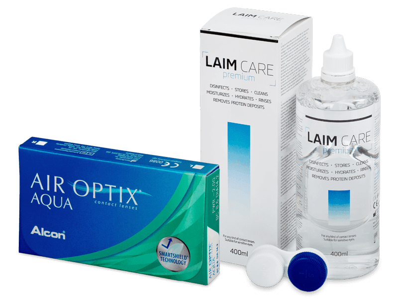 Air Optix Aqua (6 läätse) + Laim Care läätsevedelik 400 ml