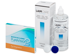 PureVision 2 for Astigmatism (3 läätse) + Laim-Care 400 ml