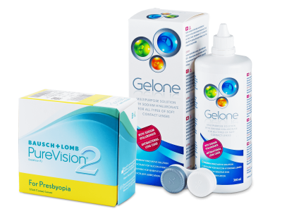 PureVision 2 for Presbyopia (6 läätse) + Gelone 360 ml