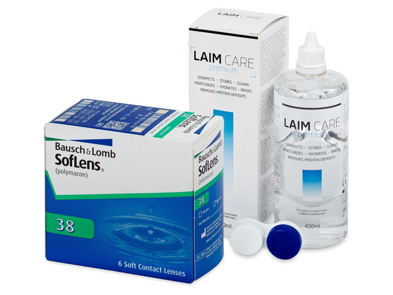 SofLens 38 (6 läätse) + Laim-Care 400 ml