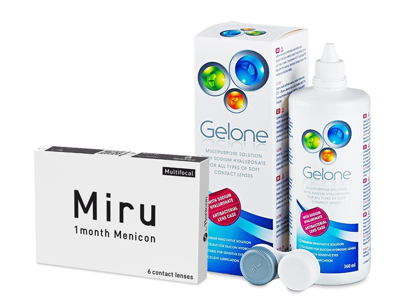 Miru 1 Month Menicon Multifocal (6 läätse) + Gelone 360 ml