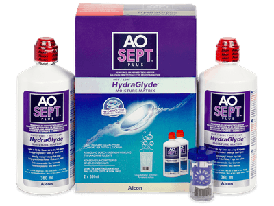 AO SEPT PLUS HydraGlyde Läätsevedelik 2 x 360 ml