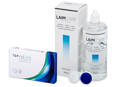 TopVue Air for Astigmatism (3 läätse) + Laim-Care 400 ml