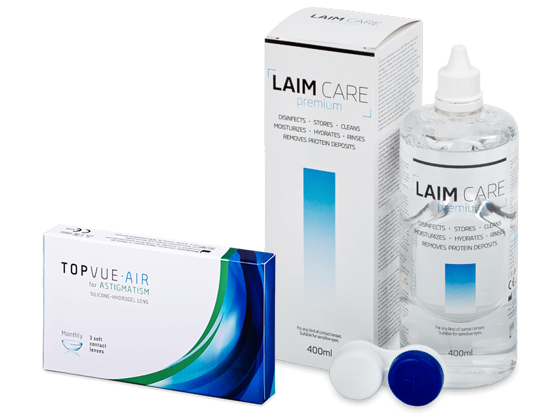 TopVue Air for Astigmatism (3 läätse) + Laim-Care 400 ml