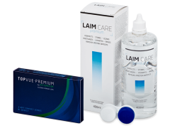 TopVue Premium for Astigmatism (3 läätse) + Laim-Care 400 ml