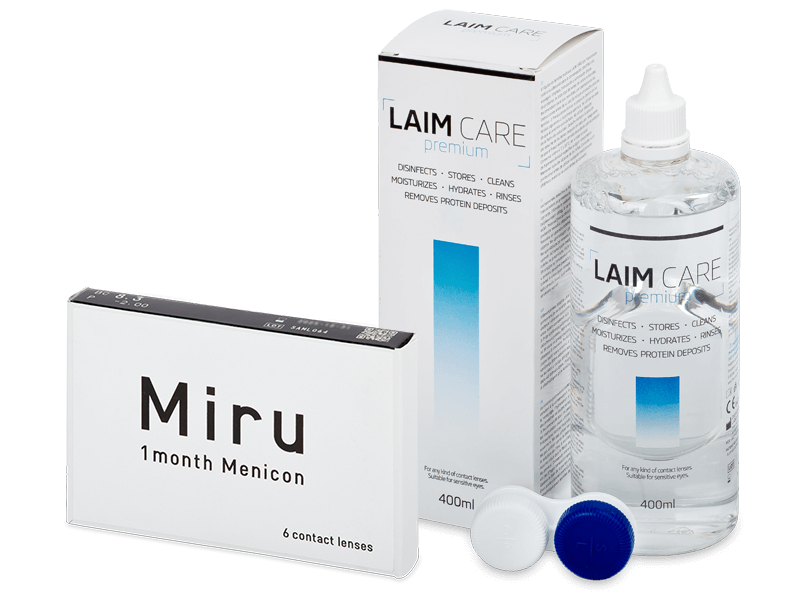 Miru 1 Month (6 läätse) + Laim-Care Läätsevedelik 400 ml