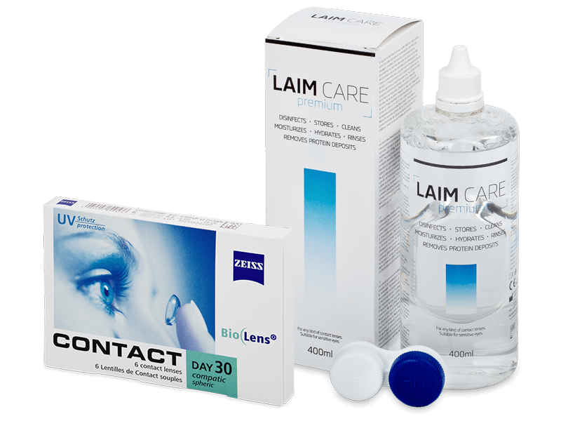 Carl Zeiss Contact Day 30 Compatic (6 läätse) + Laim-Care Läätsevedelik 400 ml