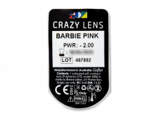 CRAZY LENS - Barbie Pink - Ühepäevased läätsed Korrigeerivad  (2 läätse)