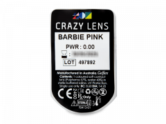 CRAZY LENS - Barbie Pink - Ühepäevased läätsed 0-tugevusega (2 läätse)