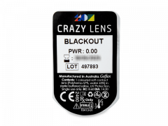 CRAZY LENS - Black Out - Ühepäevased läätsed 0-tugevusega (2 läätse)