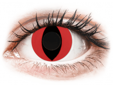 CRAZY LENS - Cat Eye Red - Ühepäevased läätsed 0-tugevusega (2 läätse)