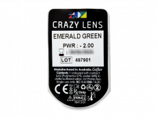 CRAZY LENS - Emerald Green - Ühepäevased läätsed Korrigeerivad  (2 läätse)