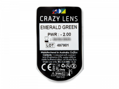 CRAZY LENS - Emerald Green - Ühepäevased läätsed Korrigeerivad (2 läätse)