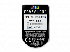CRAZY LENS - Emerald Green - Ühepäevased läätsed 0-tugevusega (2 läätse)