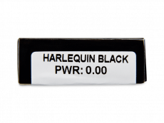 CRAZY LENS - Harlequin Black - Ühepäevased läätsed 0-tugevusega (2 läätse)