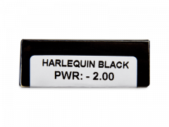 CRAZY LENS - Harlequin Black - Ühepäevased läätsed Korrigeerivad (2 läätse)