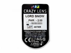 CRAZY LENS - Lord Snow - Ühepäevased läätsed Korrigeerivad (2 läätse)