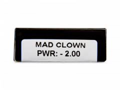 CRAZY LENS - Mad Clown - Ühepäevased läätsed Korrigeerivad (2 läätse)