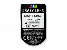 CRAZY LENS - Night King - Ühepäevased läätsed Korrigeerivad  (2 läätse)