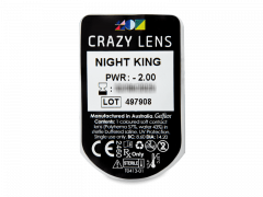 CRAZY LENS - Night King - Ühepäevased läätsed Korrigeerivad (2 läätse)